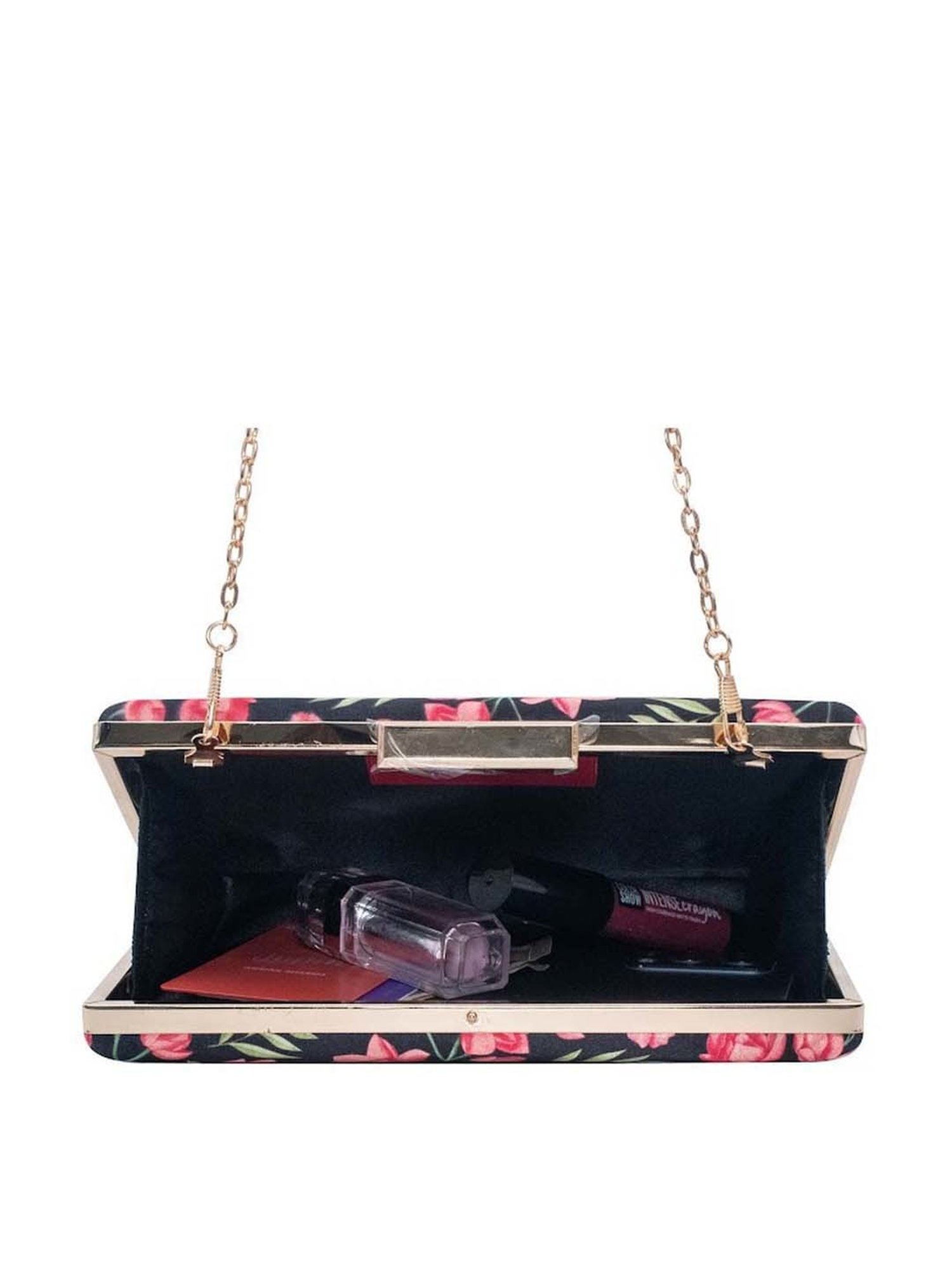 Sugarcrush Black Printed Clutch