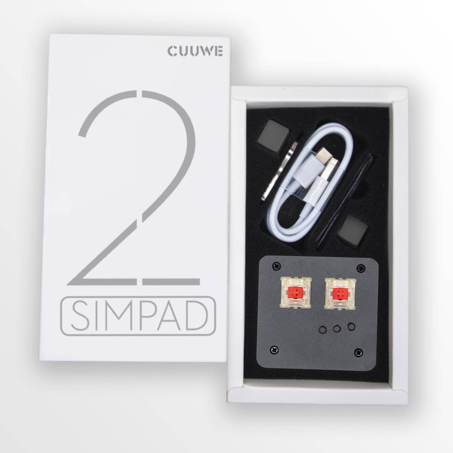 CUUWE SimPad  Mini Keyboard Touch Wheel Axle Tester Gaming Keypad Osu support Cheery Mx Red Switch Gaming Mechanical Keyboard