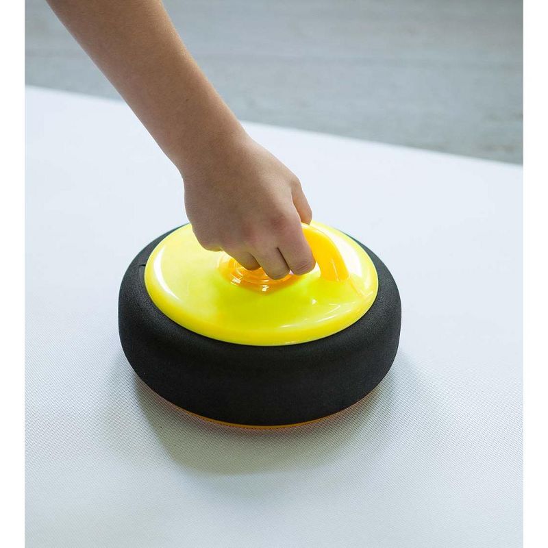 HearthSong Curling Zone Indoor Family Game with Six Battery-Operated Hovering Stones and 11L x 2W Mat