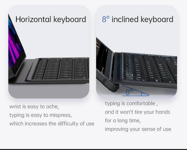 Benks - Ipad Bluetooth Keyboard  Case  Compatible for AIR 3 / PRO 10.5(2019),  Folio Smart Soft Silicone Protective Cover,  Built-in Pencil Holder - Thin Slim & light Smart Folio Case - Tablet Case