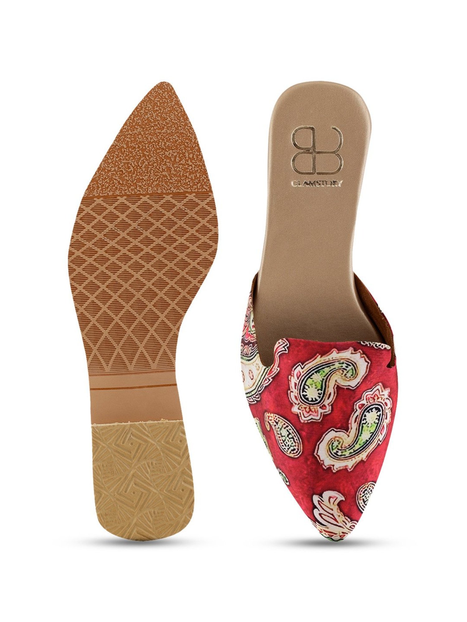 Glam Story Women's Indie Pop Red Mule Shoes