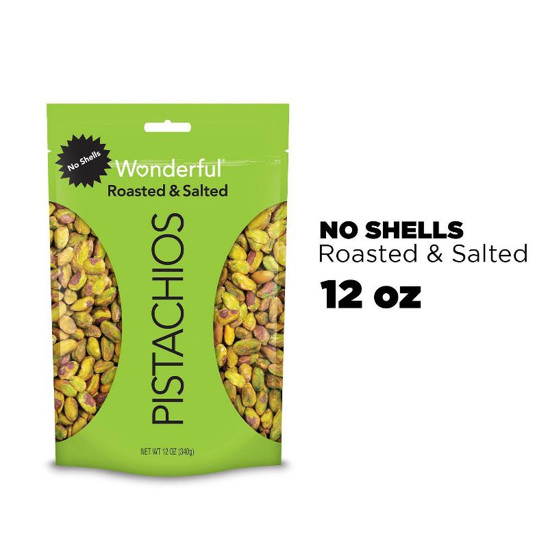 Wonderful Roasted & Salted No Shells Pistachios - 12oz