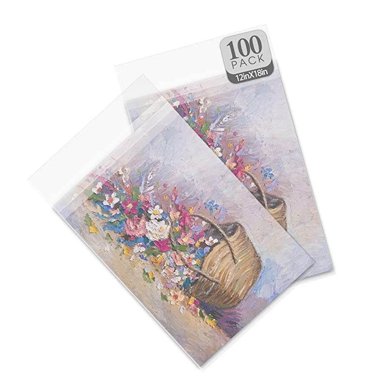 100 pcs 12 716 x 18 14 Clear Bag