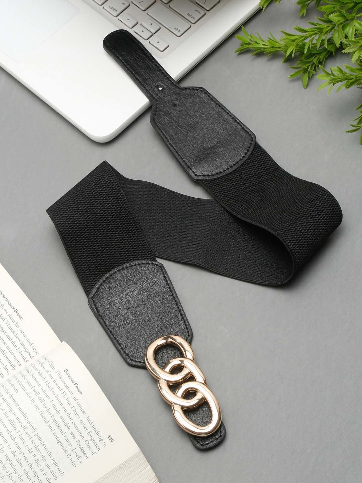 Apsis Black Wide Belt for Women