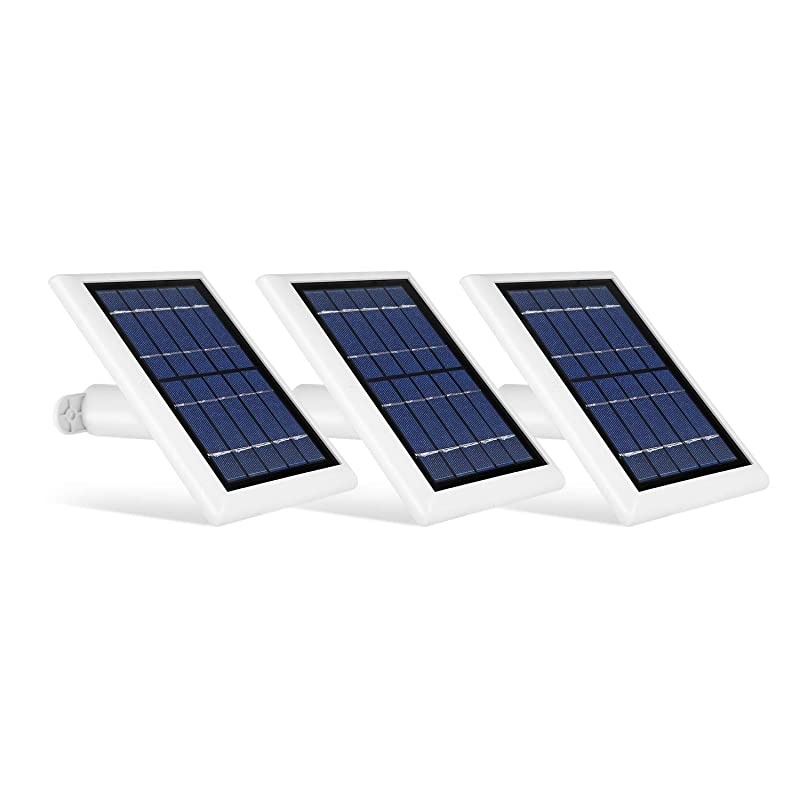 2W 6V Solar Panel with 131ft4m Cable Compatible with Arlo UltraUltra 2 Arlo Pro 3Pro 4 Arlo Floodlight ONLY 3Pack White NOT Compatible with Arlo Essential Spotlight