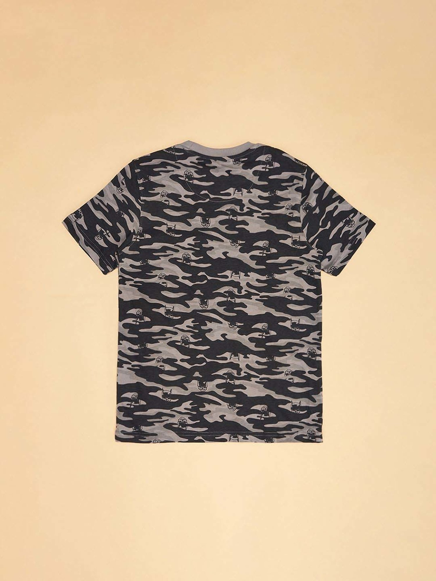 Pantaloons Junior Boys Grey Cotton Printed T-Shirt