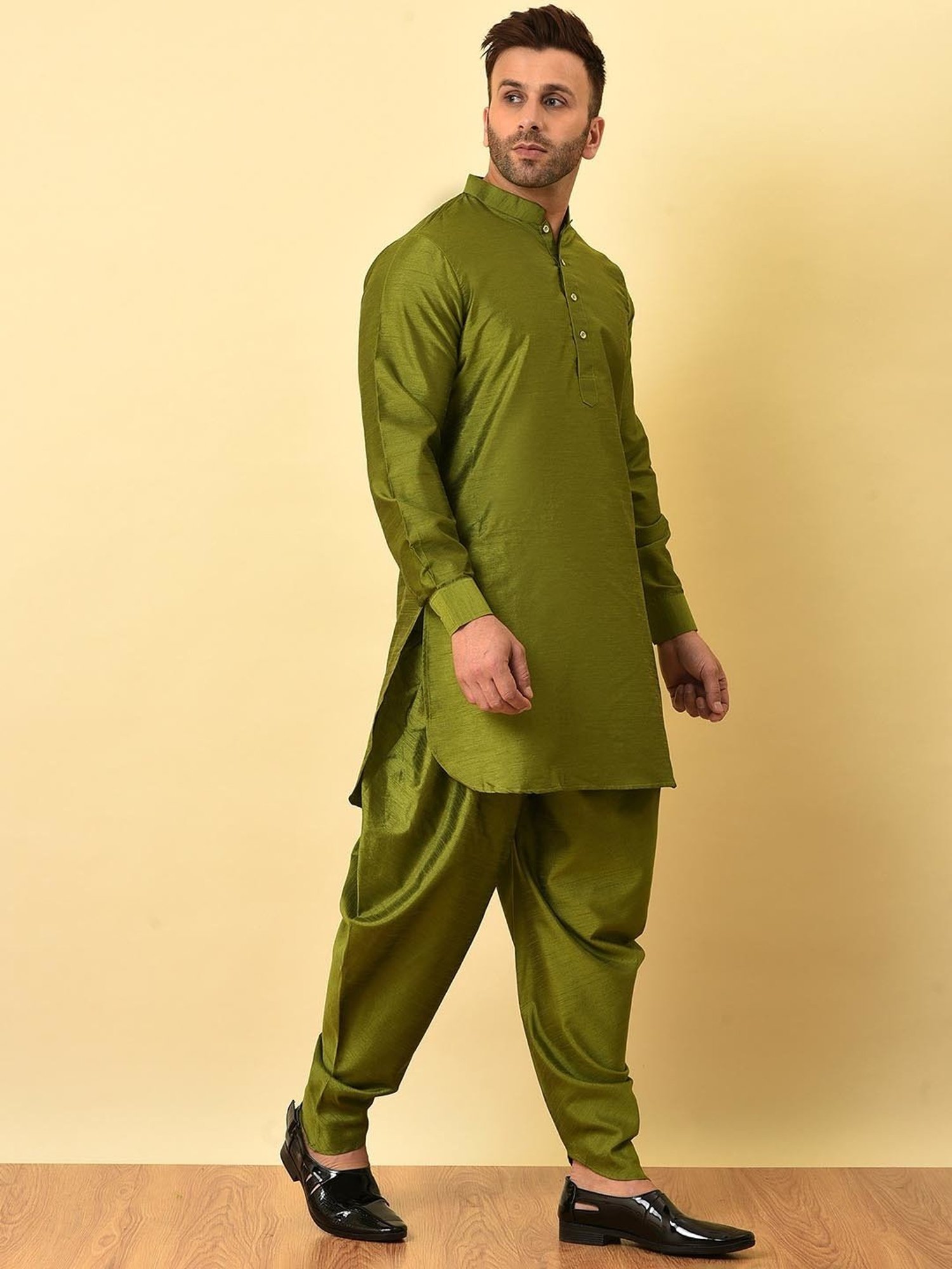 Hangup Green Regular Fit Kurta & Patiala Set