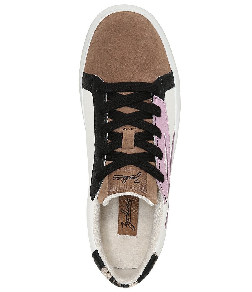 Kendall + Kylie Women's Anthracite Leopard EZORA 2.0 Low Top Lace Up Multi Sneakers