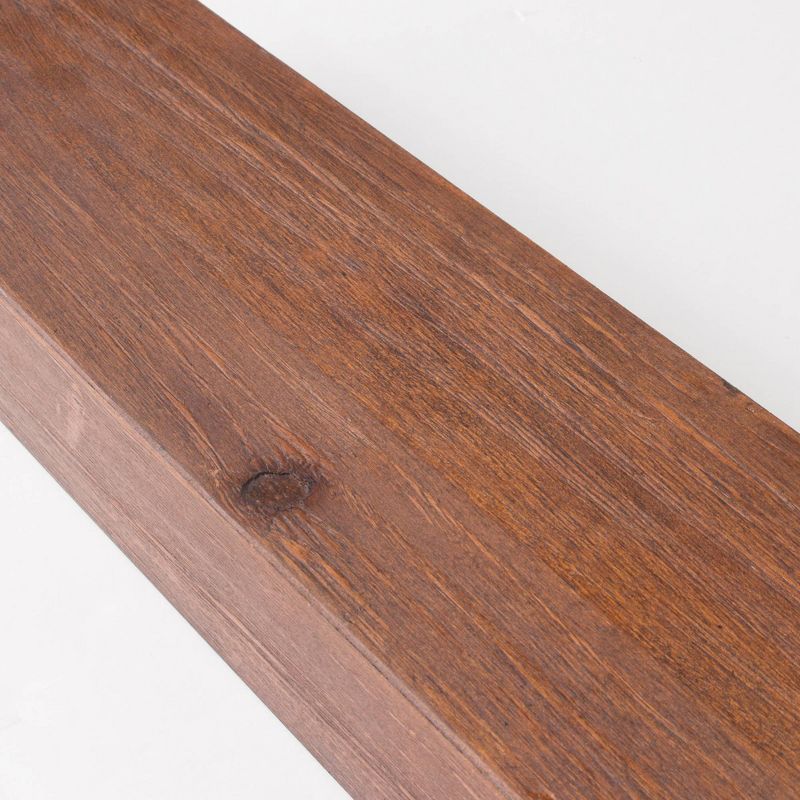 Wooden Floating Wine Glass Shelf Brown - Crystal Art Gallery