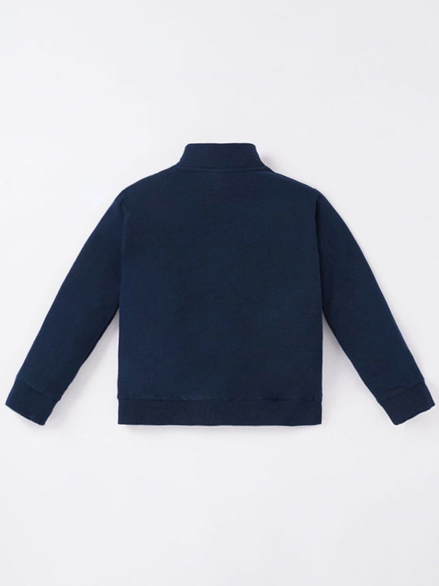 KIDS ONLY Blue Cotton Embroidered Full Sleeves Sweatshirt