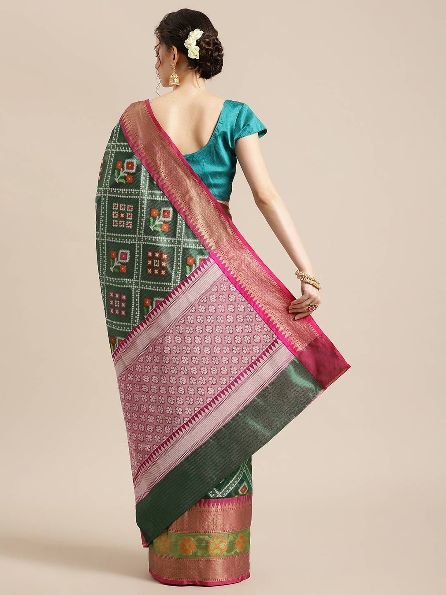 Banarasi Silk Works  Woven Saree with Blouse