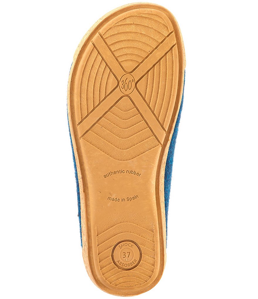 Taos Footwear Woollery Wool Cork Wedge Clogs