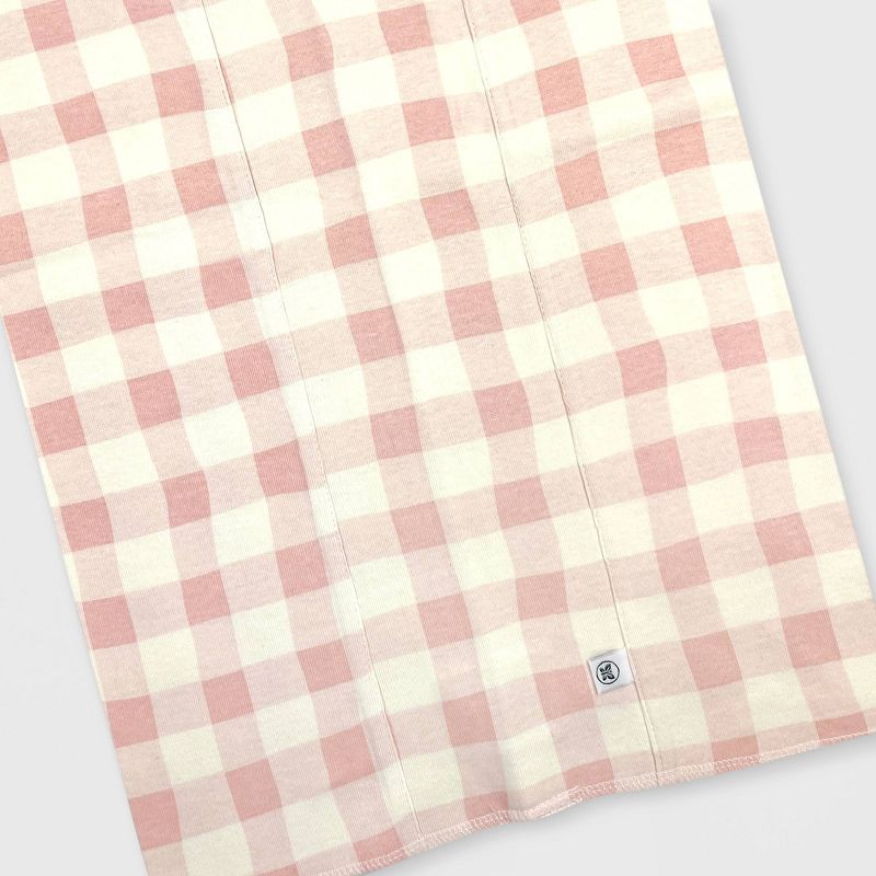 Honest Baby Girls' 4pk Organic Cotton Papercut Floral Multilayer Woven Burp Cloth Set - Pink