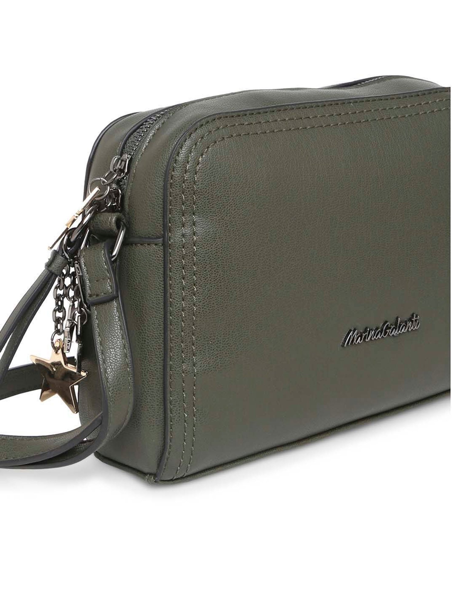 Marina Galanti Olive Solid Medium Sling Handbag