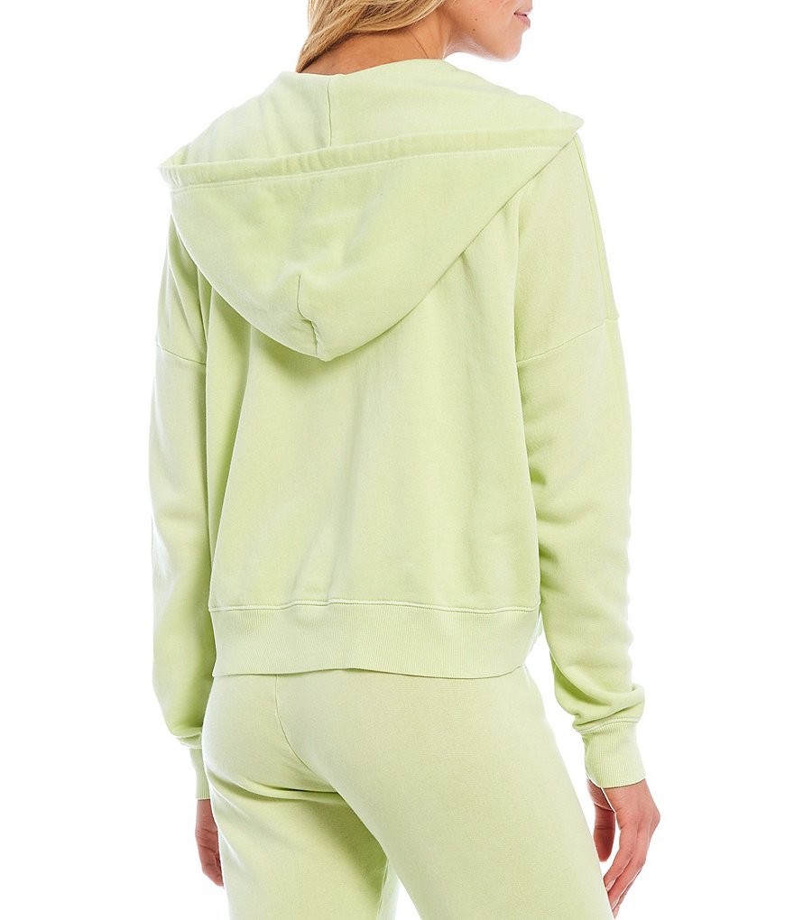 Splendid Knit Zip Up Drawstring Hoodie