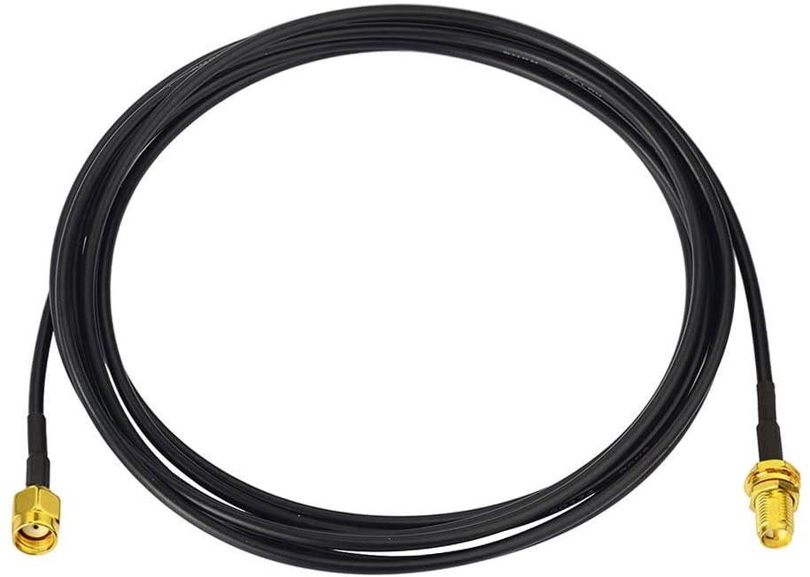 Bingfu RP-SMA Male to RP-SMA Female Bulkhead Mount RG174 WiFi Antenna Extension Coaxial Cable 2m 6.5 feet for WiFi Router Signal Booster Repeater Wireless Network Card USB Adapter Security IP Camera