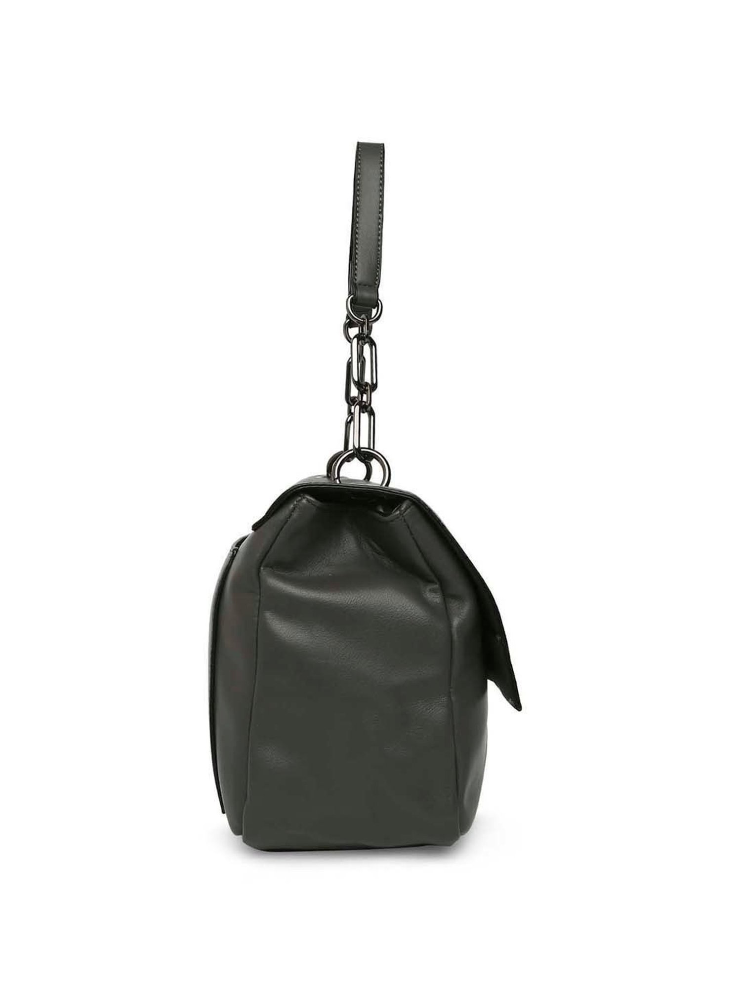 Marina Galanti Green Solid Medium Satchel Handbag