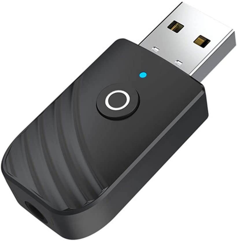 NINEFOX USB Bluetooth 5.0 Adapter Dongle3 in 1 USB Mini Transmitter Wireless Audio Receiver for PC Laptop Computer Desktop TV Car PC Headphones Stereo Music