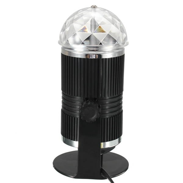 Mini 3W RGB Sound Activated Stage Light Rotating Projector for Xmas Wedding Party  US Plug