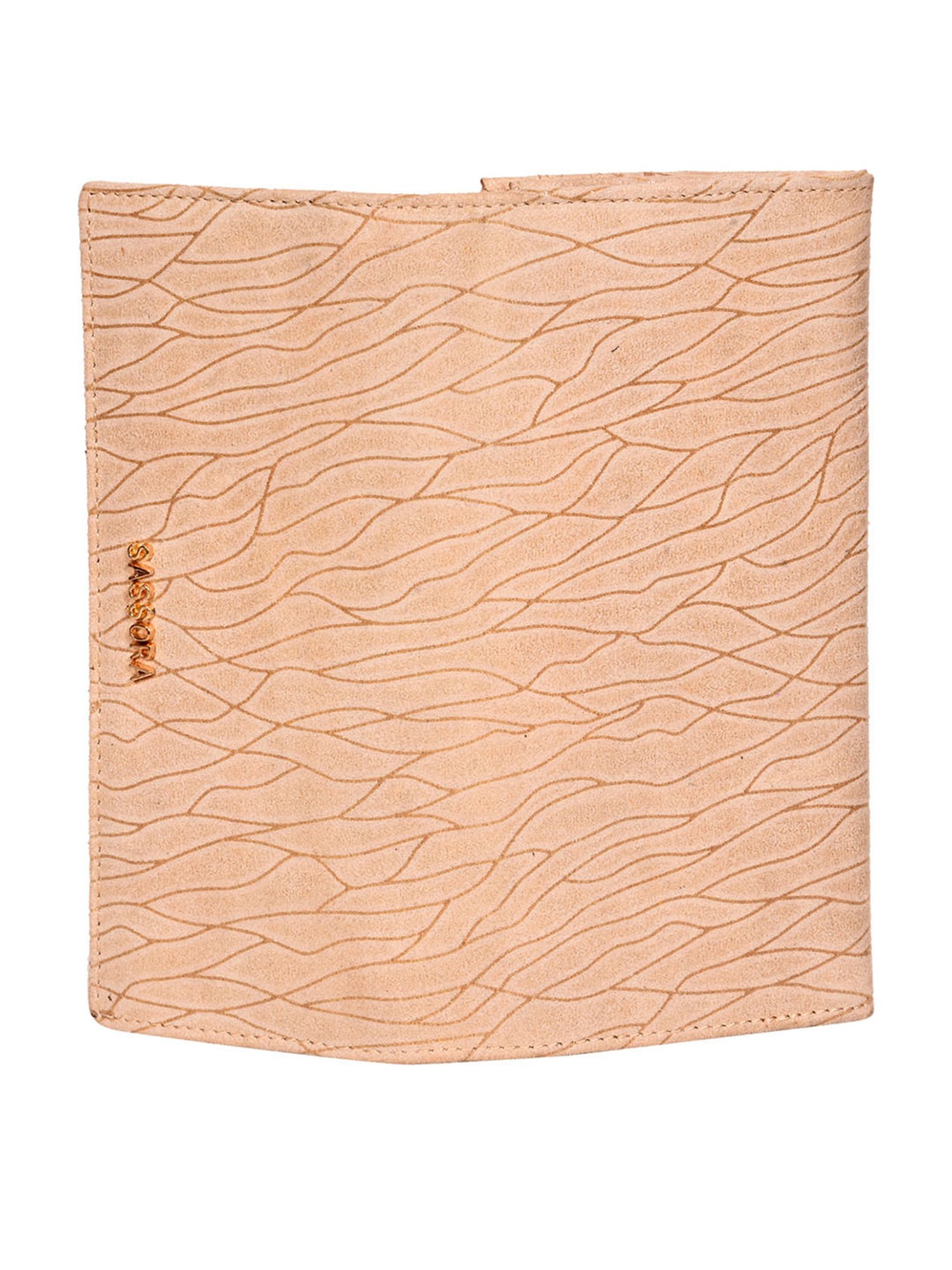 SASSORA Beige Printed Rfid Wallet for Women