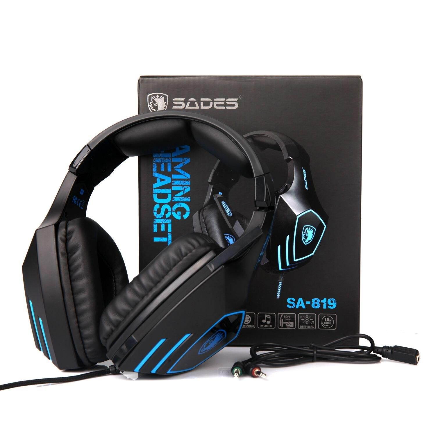 SADES SA819 Gaming Headset Headset Cabled 3.5mm PC/XboxOne/PS4 Earbud with Microphone Volume Control