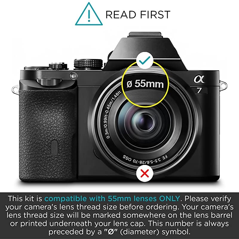 Vivitar Essential Lens Filter Accessory Kit for Nikon AFP DX 18and Select Sony Lenses Bundle with Wide Angle Telephoto Lenses Filters Kit Macro Set Lens Hood Cap