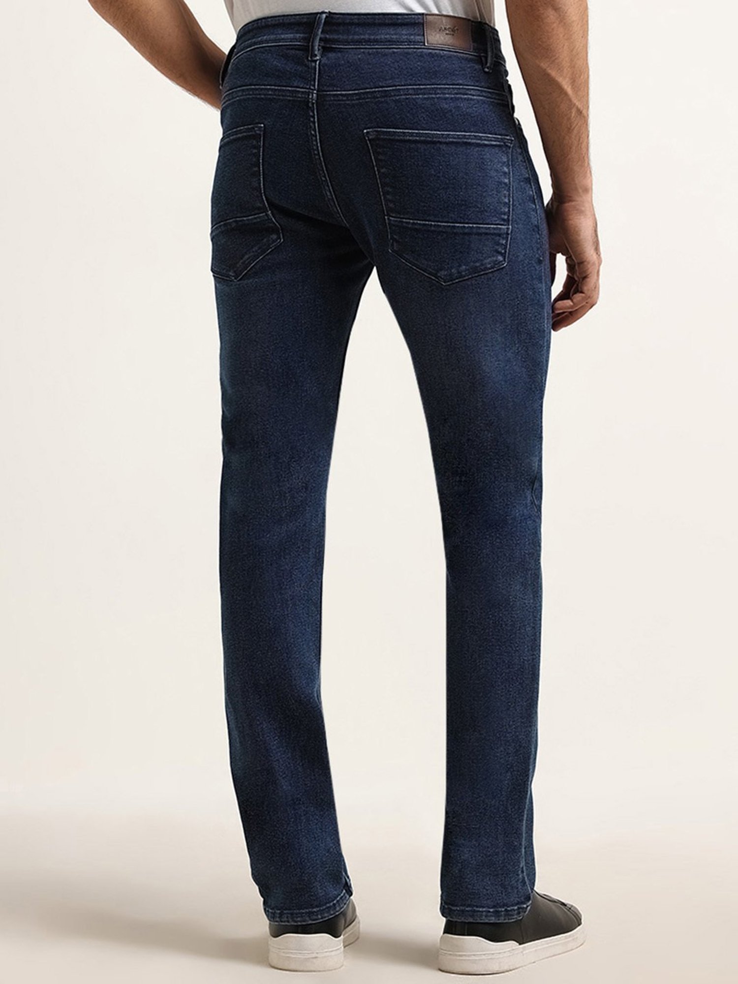 Ascot by Westside Dark Blue Relaxed Fit Mid Rise Jeans