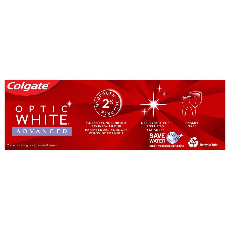 Colgate Optic White Advanced Teeth Whitening Toothpaste - Icy Fresh - 3.2oz