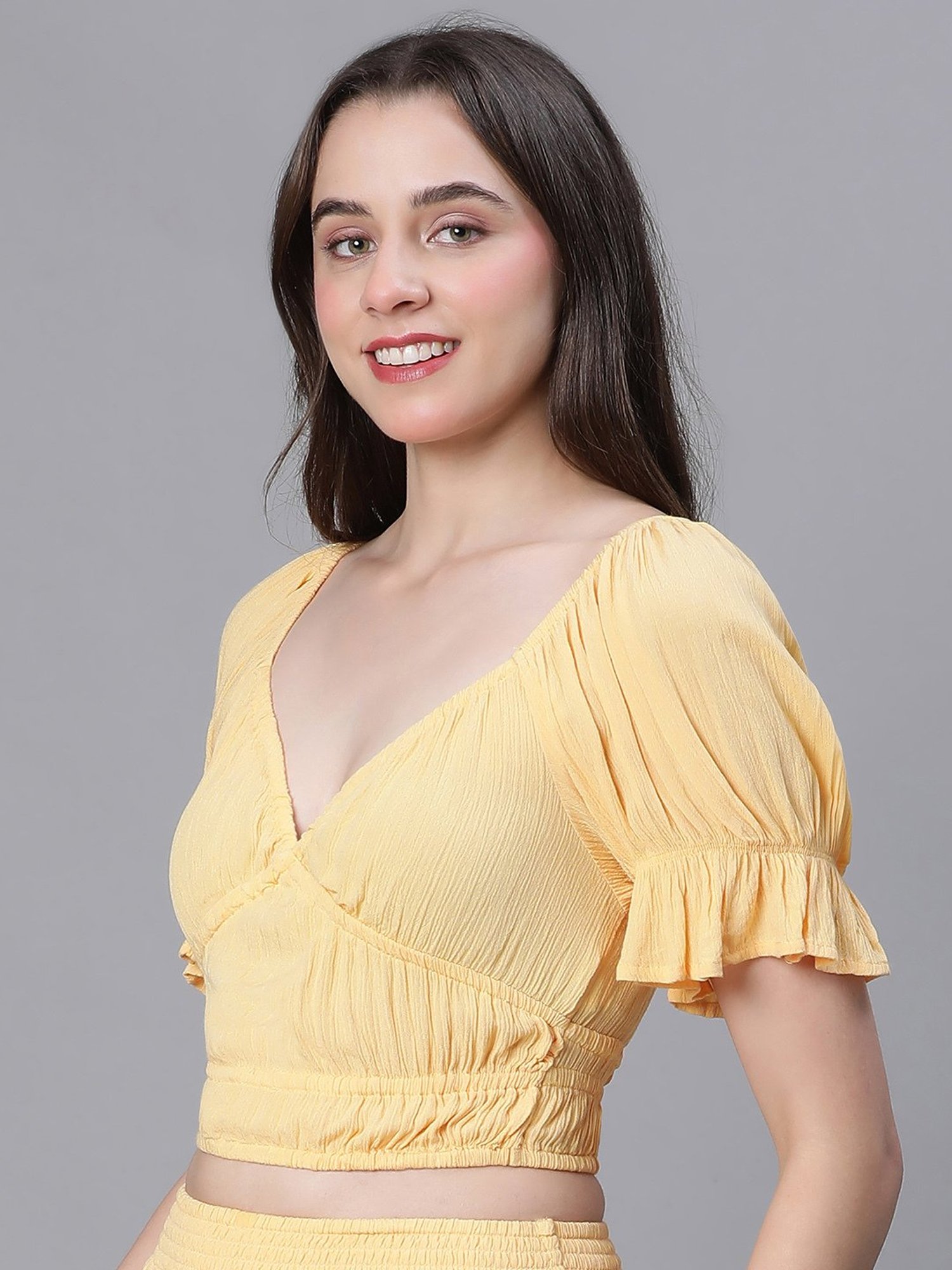 Oxolloxo Light Yellow Crop Top