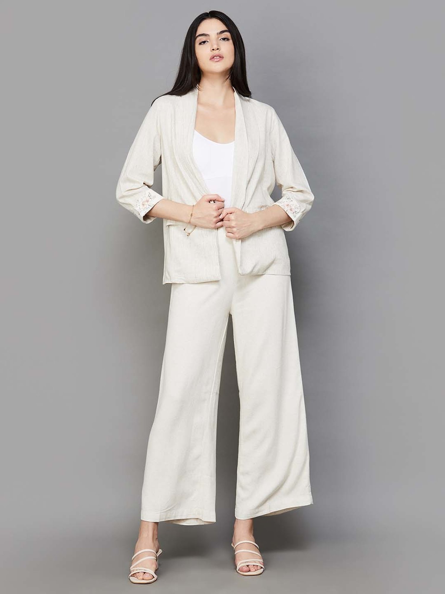 Code by Lifestyle Beige Plain Shrug