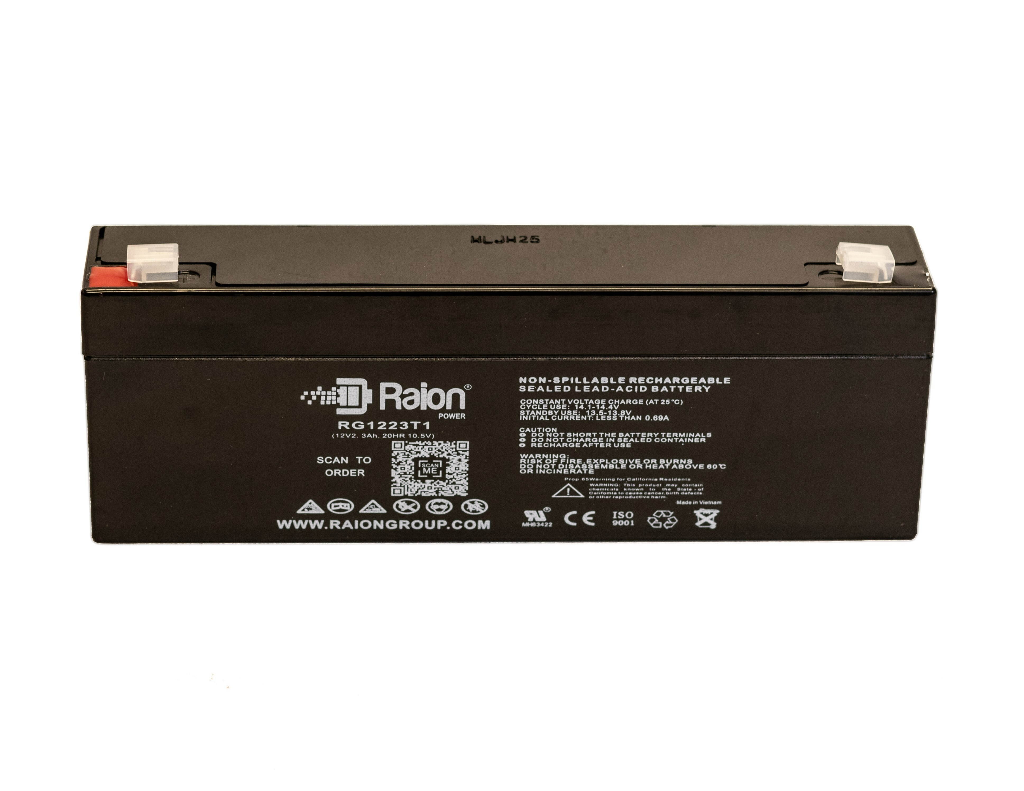 Raion Power 12V 2.3Ah Battery For Siemens 300 Servo Ventilator - 2 Pack