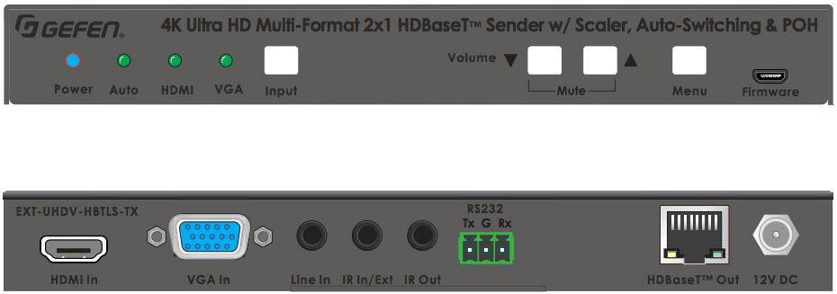 4k UHD 600MHz 2x1 HDBaseT