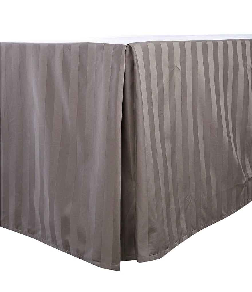 Luxury Hotel Damask Stripe 600 Thread-Count Supima Cotton Bed Skirt