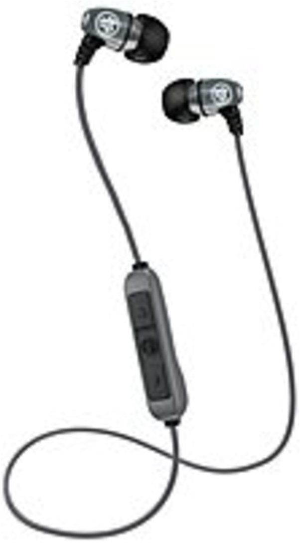 JLab Audio Metal Bluetooth Wireless Rugged Earbuds Titanium with 8mm Drivers, 6 Hour Battery Life, Bluetooth 4.1, and IP55 Sweat Proof Rating, Gunmetal