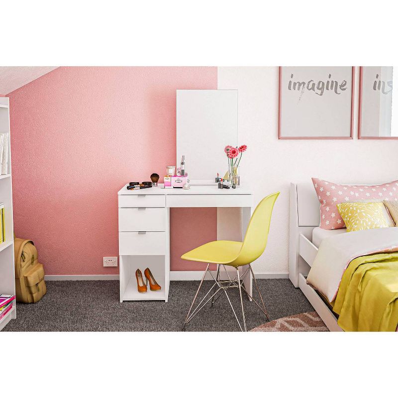 Savannah Vanity with Mirror White - Chique