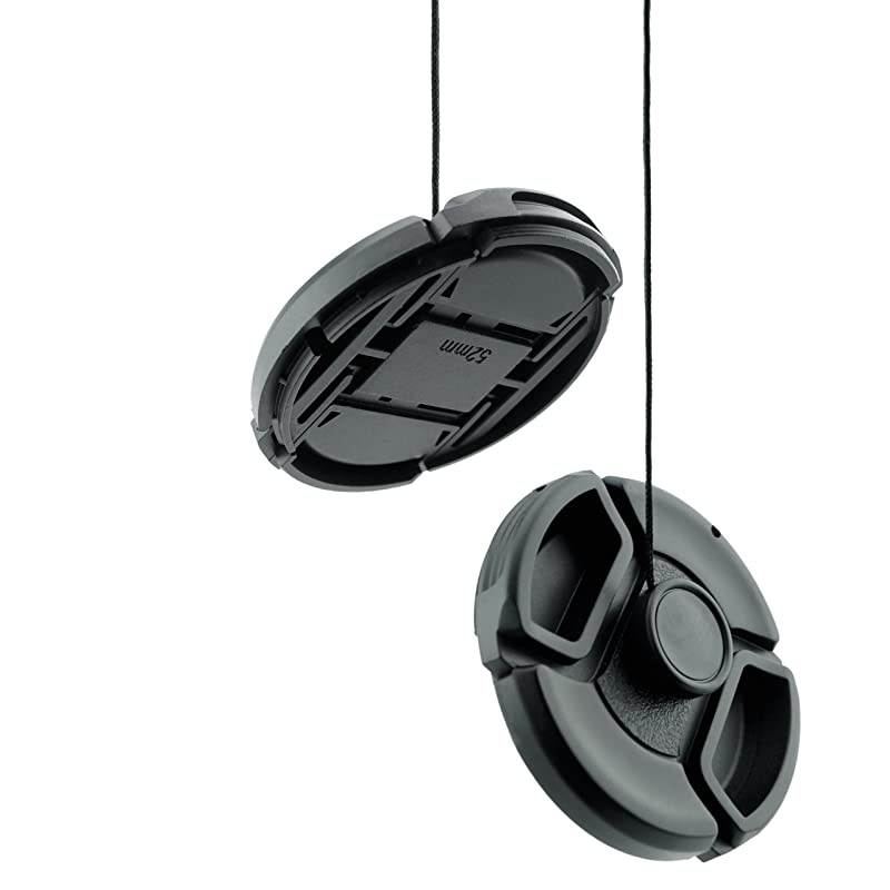 Lens Cap Bundle 4 Snapon Lens Caps for DSLR Cameras 4 Lens Cap Keepers Microfiber Cleaning Cloth Included Compatible Nikon Canon Sony Cameras