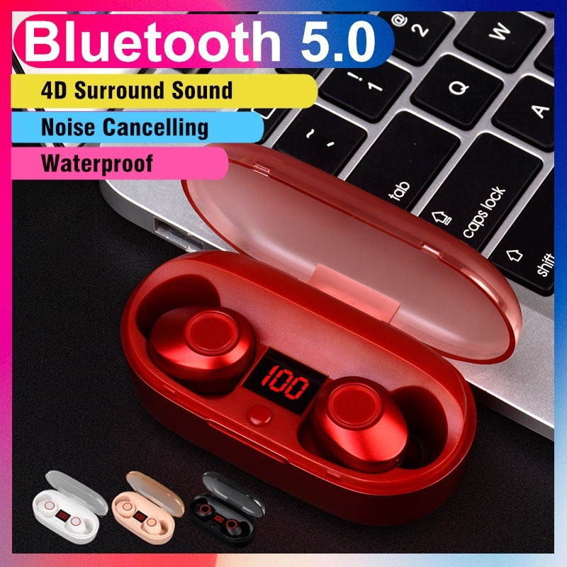 Zgeer Mini True Wireless Bluetooth 5.0 Sports 4D Surround Heavy Bass Earbuds Headset