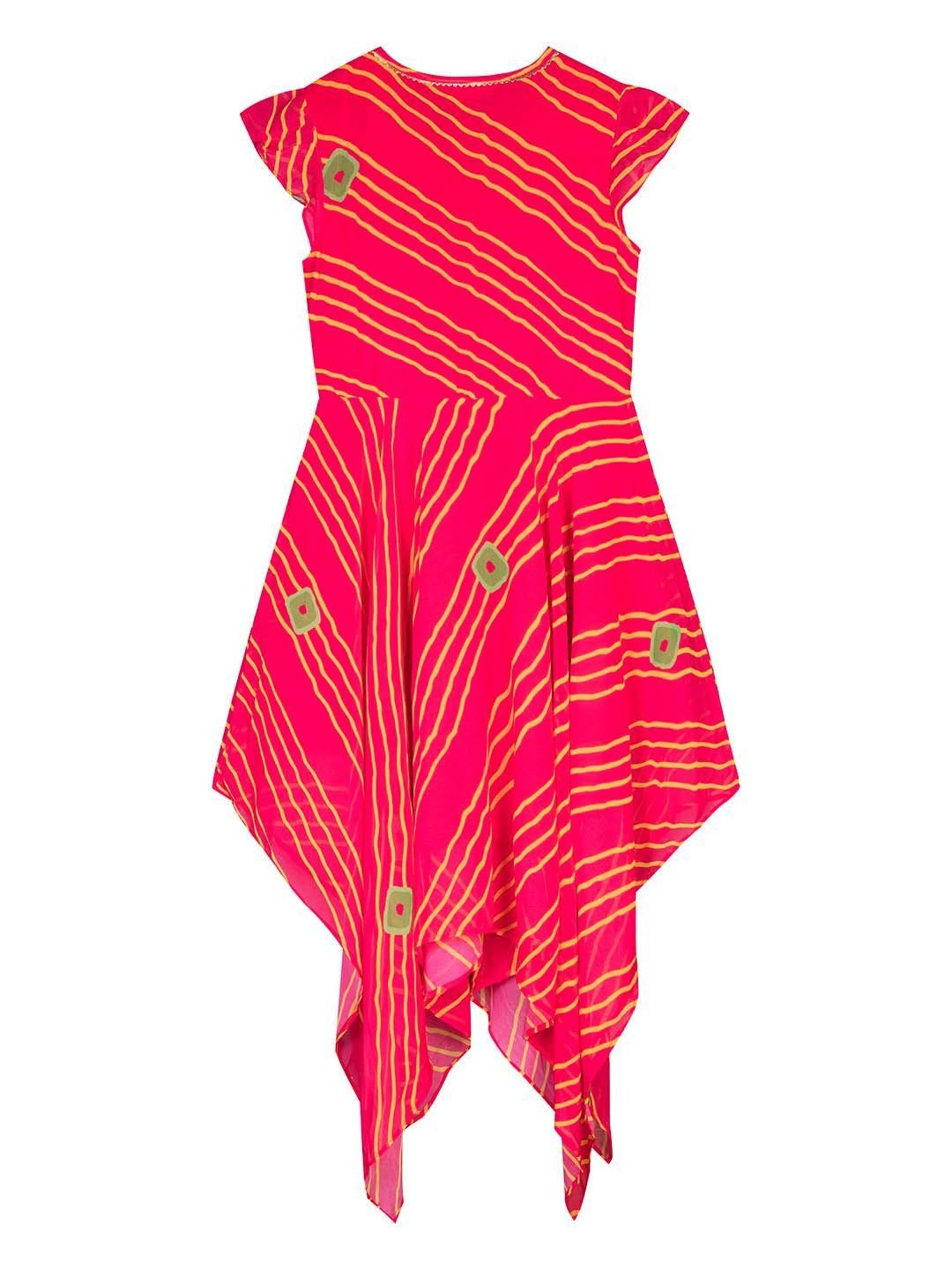 Budding Bees Kids Red Striped Dress