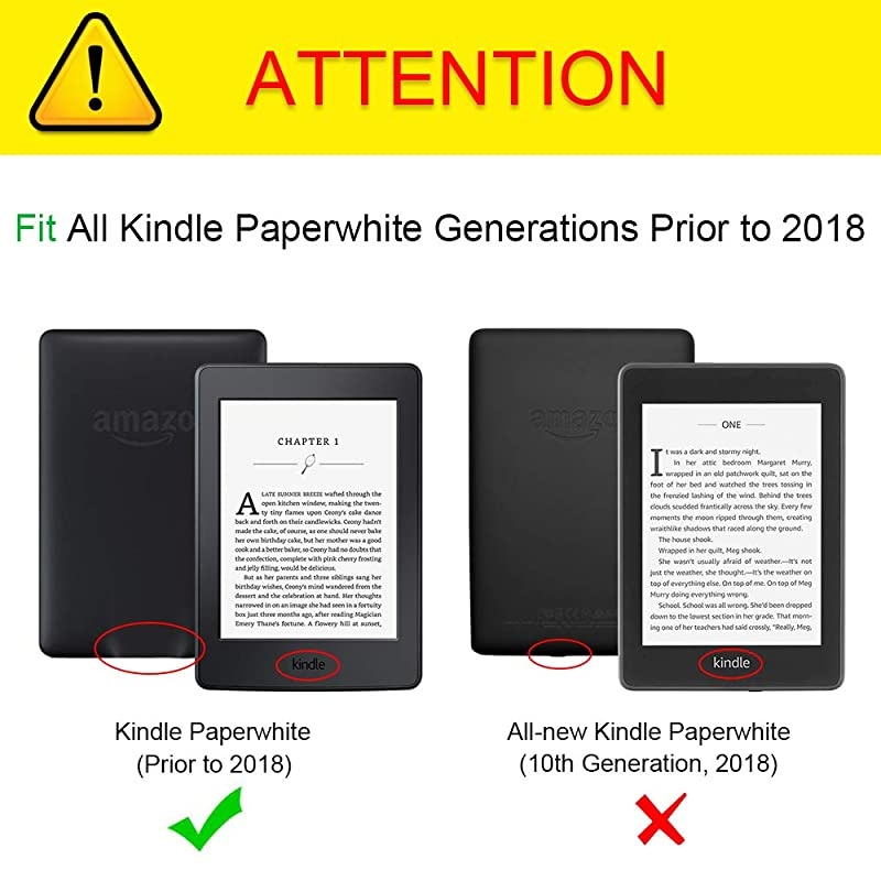 Folio Case for Kindle Paperwhite Fits All Paperwhite Generations Prior to 2018 Not Fit AllNew Paperwhite 10th Gen Dual Color