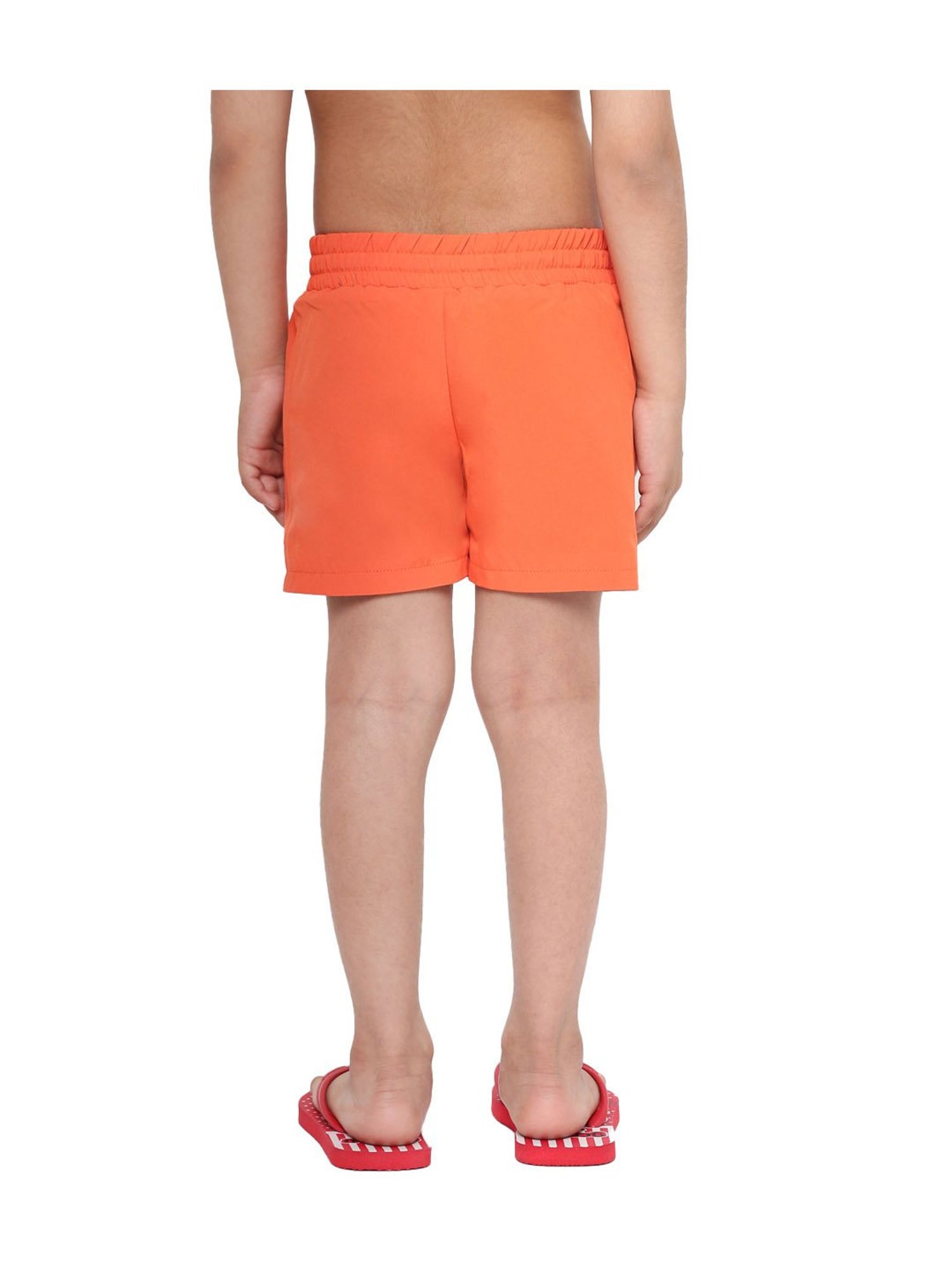 IO Kids Orange & Grey Printed Shorts
