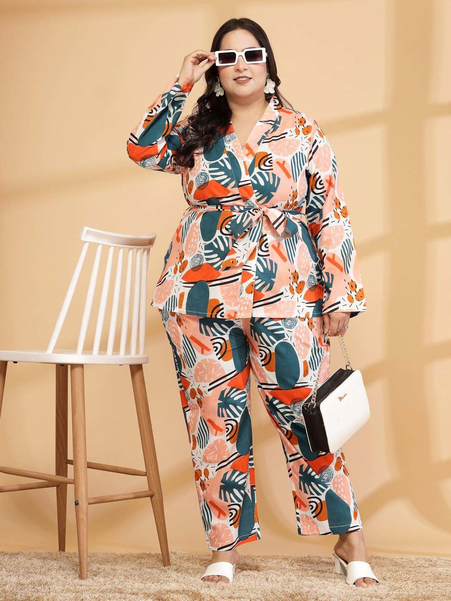 Sringam Multicolored Cotton Printed Co-Ord Sets