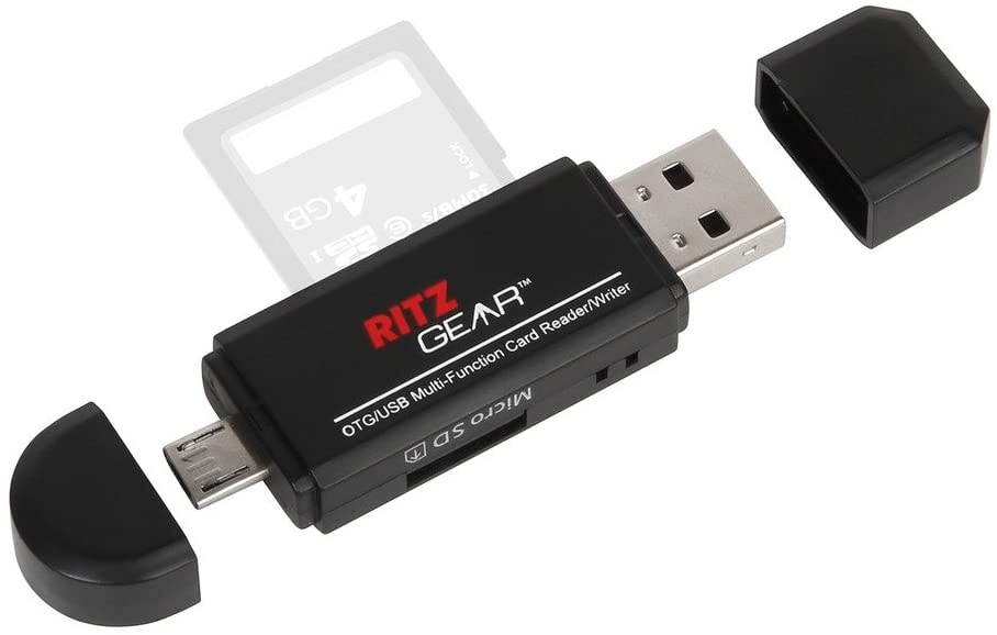 Ritz Gear OTG USB/Micro USB Multi-Function SD/Micro SD Card Reader/Writer for PC, Tablet and Smartphones (3-Pack)