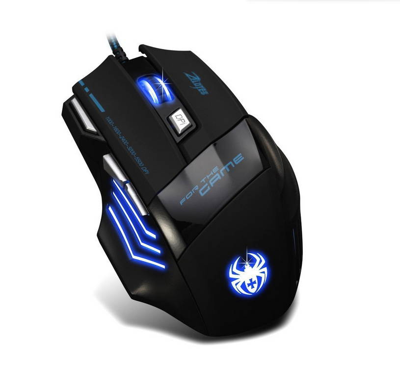 ZELOTES Super Big 5500 DPI Gaming Athletics Wired USB Game Mouse 7 Button With Colorful Breathing Lights Support Windows IOS Mac System
