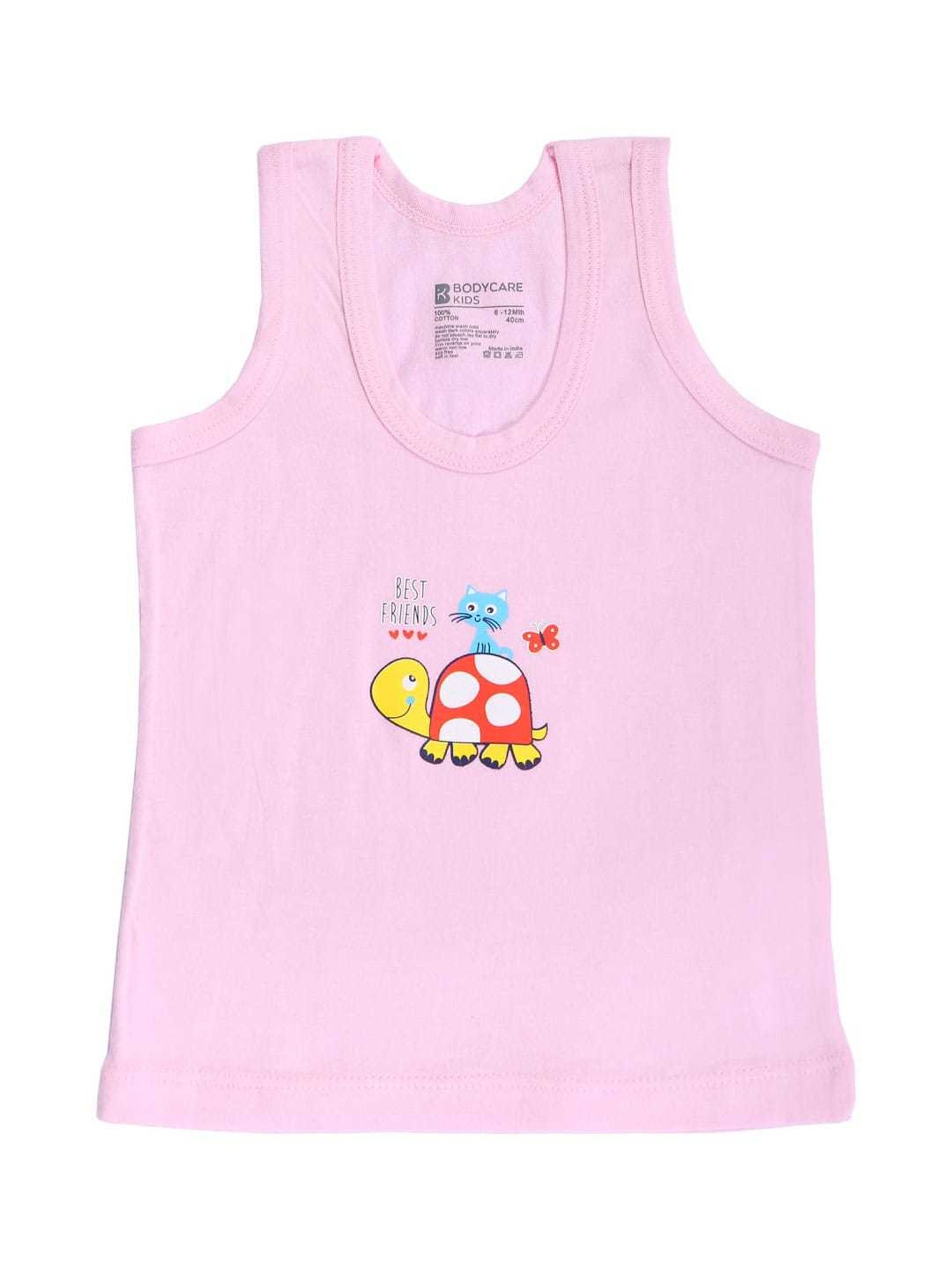 Bodycare Kids Assorted Printed Vests(Pack Of 6)