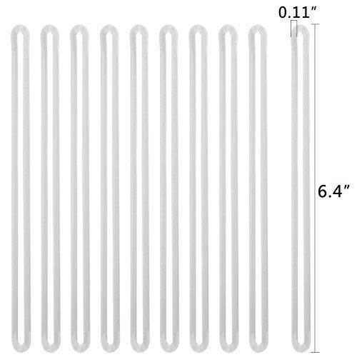 200 Pack 6.4" Luggage Tag Straps Loops, Ishua Clear Plastic Luggage Tag Loops ID Straps Laminating Pouch Tag Loop Cruise Ship Luggage Tag Holders Travel Accessories for Suitcase Or Backpack Lanyard