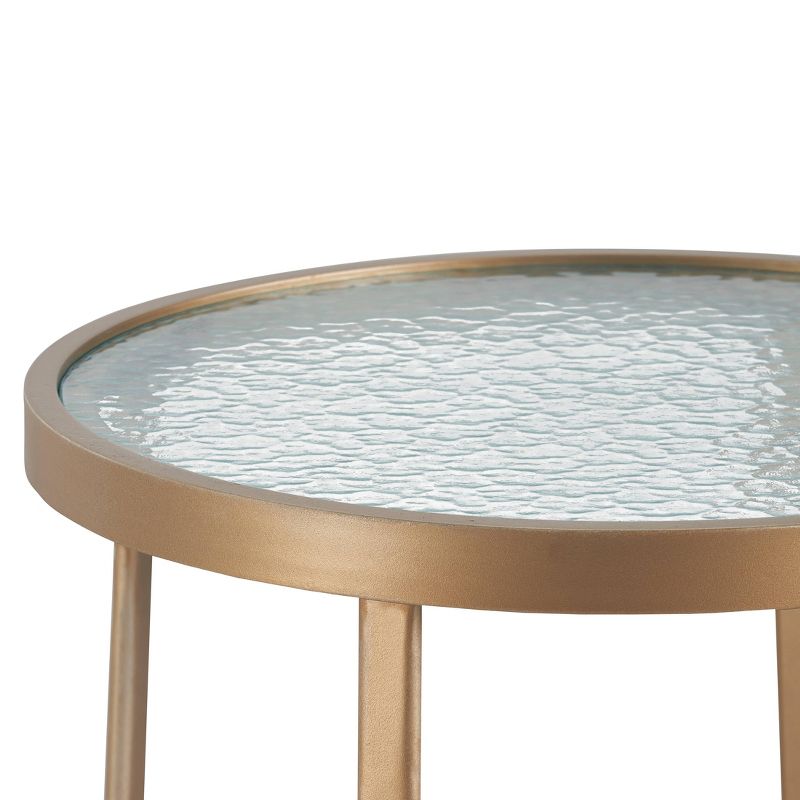Mirabelle Outdoor Side Table - Gold - Adore Decor