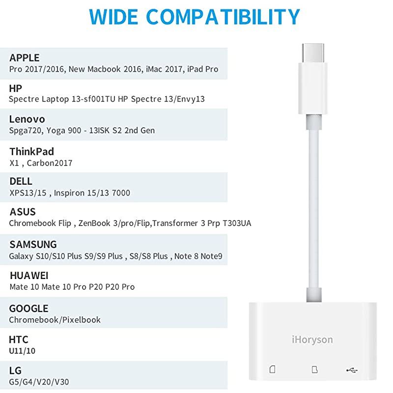 USB C SD Card Reader Adapter  USB 30 Type C Micro SD TF Card Reader Adapter 3 in 1 USB C to USB Camera Memory Card Reader Adapter for iPad Pro MacBook and More UBC C Devices