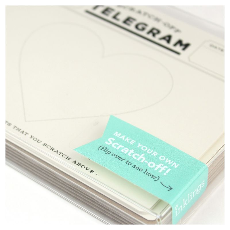 6ct Classic Telegrams Scratch-off Greeting Cards