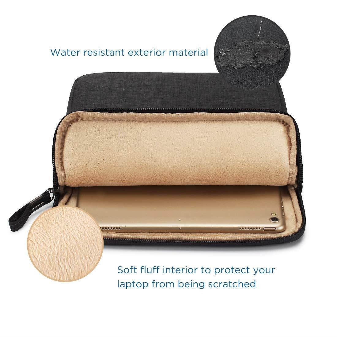 iPad Pro 10.5 Case, Tablet Sleeve Case for 10.5 Inch iPad Pro / 9.7 inch New iPad/iPad Air 2 / iPad 4, 3, 2 / Samsung Galaxy Tab 10.1 Inch Protective Travel Pouch Bag Water Repellent, Black