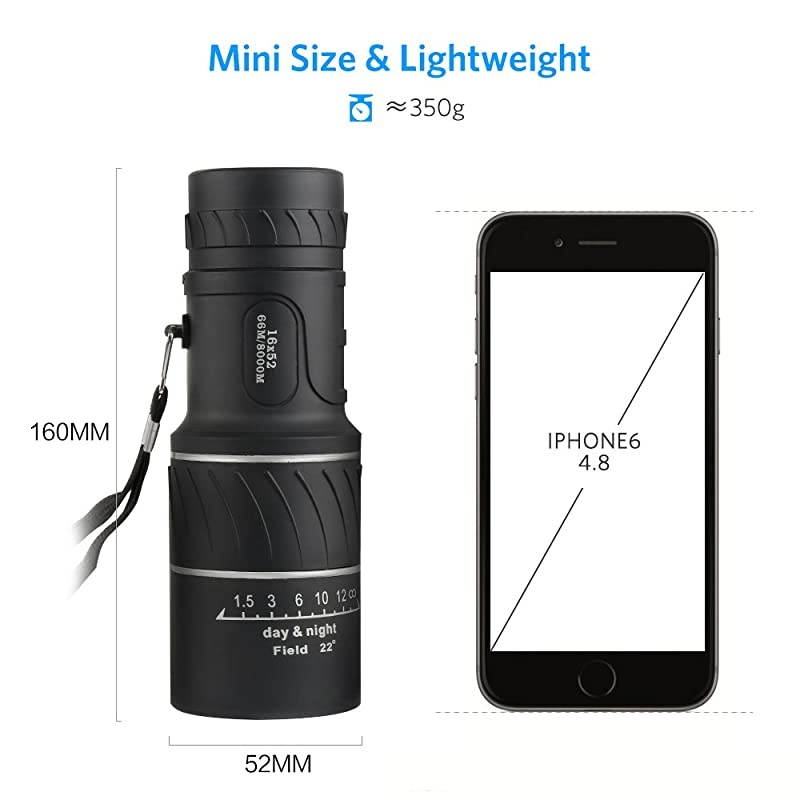 Monocular Dual Focus Optics Zoom Telescope Day amp Low Night Vision for Birds WatchingWildlifeHuntingCampingHikingTourismArmoringLive Concert 66m 8000m